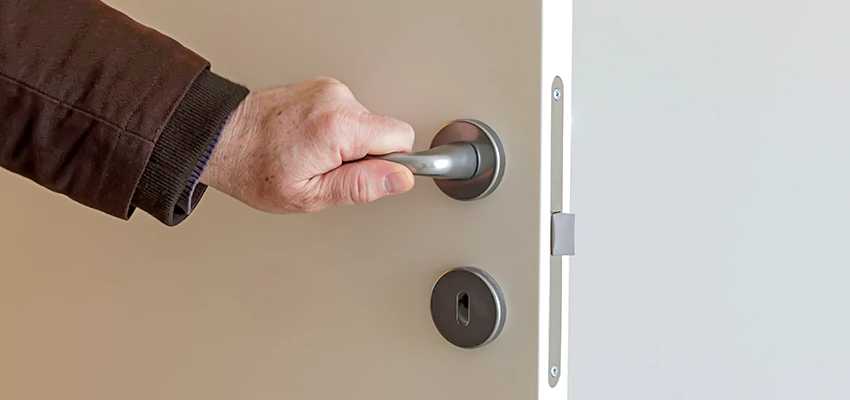 Restroom Locks Privacy Bolt Installation in Hesperia, California
